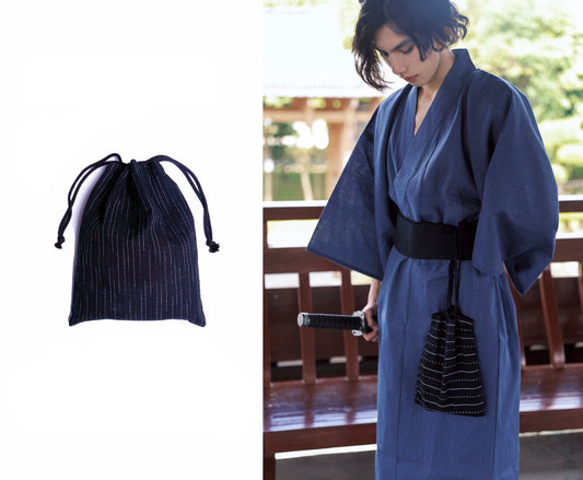 Sac fourre-tout japonais Kinchaku en pur coton, sac à main pour robe Yukata, Shingen-Bukuro, mini sac à cosmétiques, accessoires pour kimono japonais