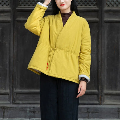Combinaison Kimono de Style Chinois pour Femme, Vêtement d'Hiver Chaud, en Coton Matelassé, Style National, 13043