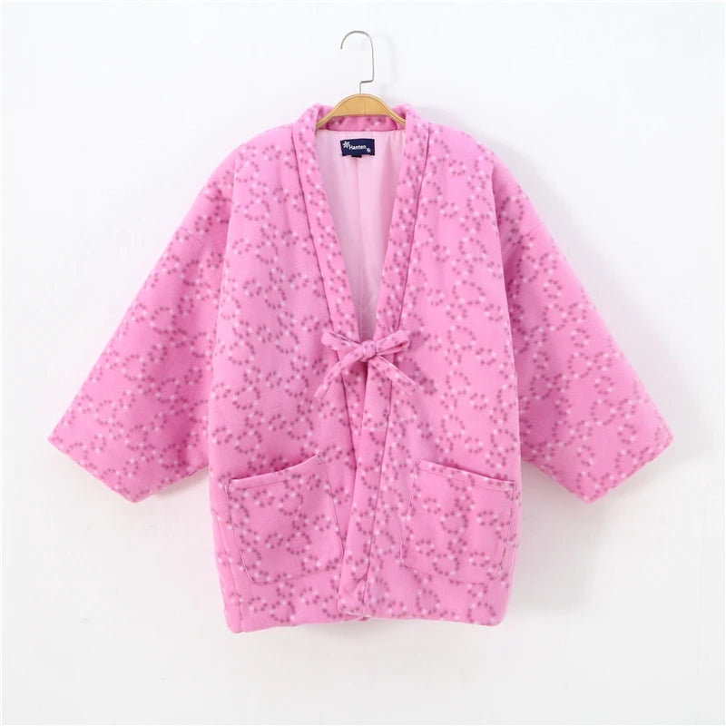 Veste Hanten d'hiver pour femmes, kimono japonais, vêtements de maison, pyjama, haori matelassé en coton, cardigan, yukata, vêtements asiatiques du Japon