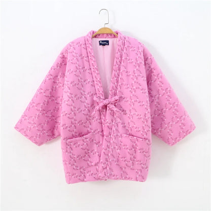 Veste Hanten d'hiver pour femmes, kimono japonais, vêtements de maison, pyjama, haori matelassé en coton, cardigan, yukata, vêtements asiatiques du Japon