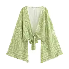 Kimono Bohème Chic Court - Style Estival & Volants