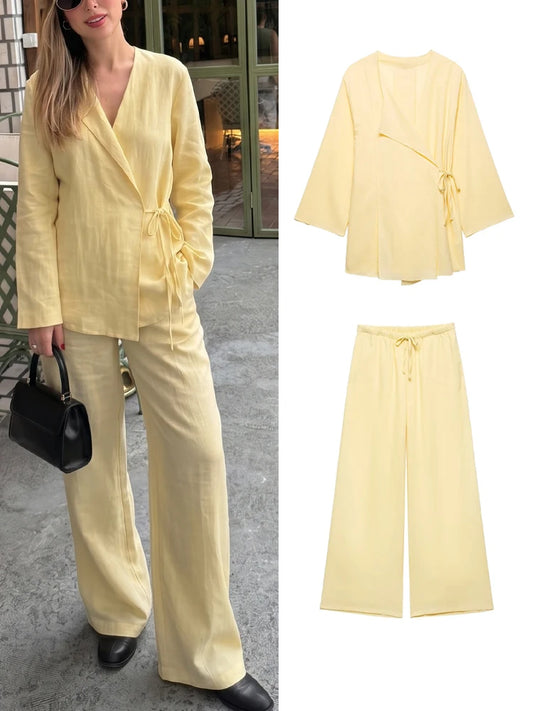 Ensemble Kimono & Pantalon Large Femme Chic & Confortable