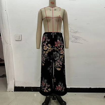 Ensemble Kimono Imprimé & Pantalon Large Femme