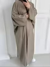 Kimono Chauve-Souris Coton Lin Style Abaya Dubaï