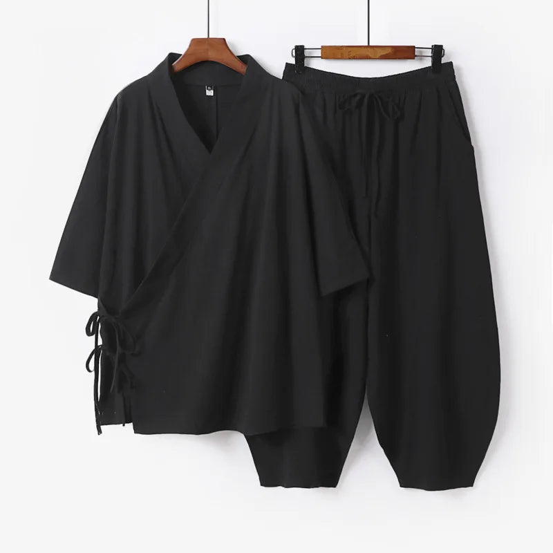 Ensemble Kimono & Pantalon Homme Style Japonais