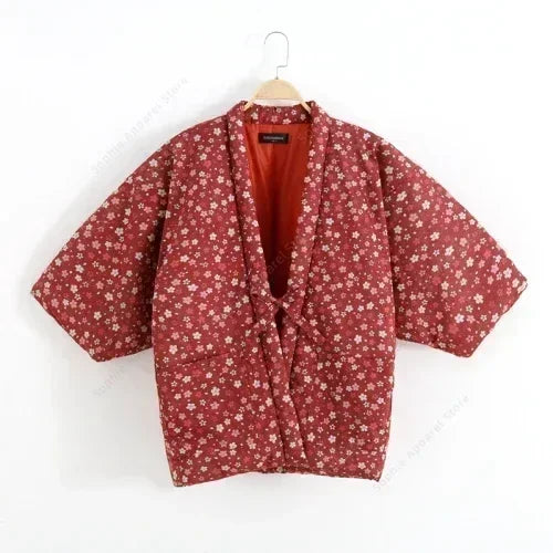 Hanten – vestes pour femmes, Kimono japonais, chaise longue, pyjama matelassé, manteau rembourré en coton Haori, vêtements asiatiques, automne et hiver