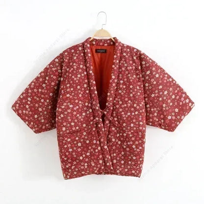 Hanten – vestes pour femmes, Kimono japonais, chaise longue, pyjama matelassé, manteau rembourré en coton Haori, vêtements asiatiques, automne et hiver