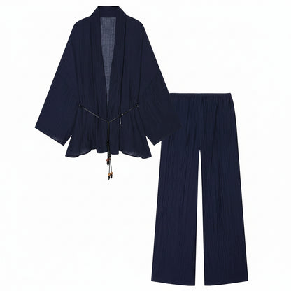 Ensemble 2 pièces kimono & pantalon plissé AACHOAE