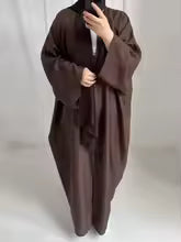 Kimono Chauve-Souris Coton Lin Style Abaya Dubaï