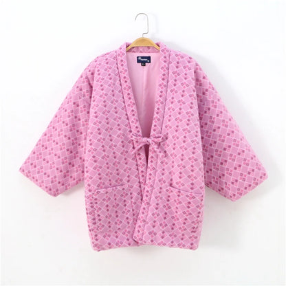 Veste Hanten d'hiver pour femmes, kimono japonais, vêtements de maison, pyjama, haori matelassé en coton, cardigan, yukata, vêtements asiatiques du Japon