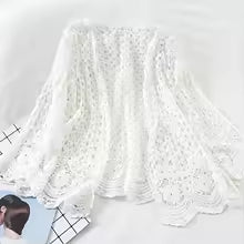Kimono Cardigan Bohème Dentelle Crochetée
