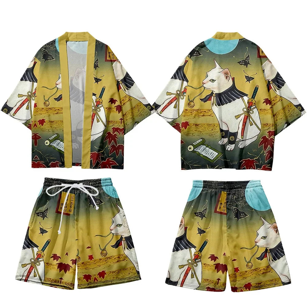 MiHaori : Set Cosplay Japonais Streetwear 3 Pièces