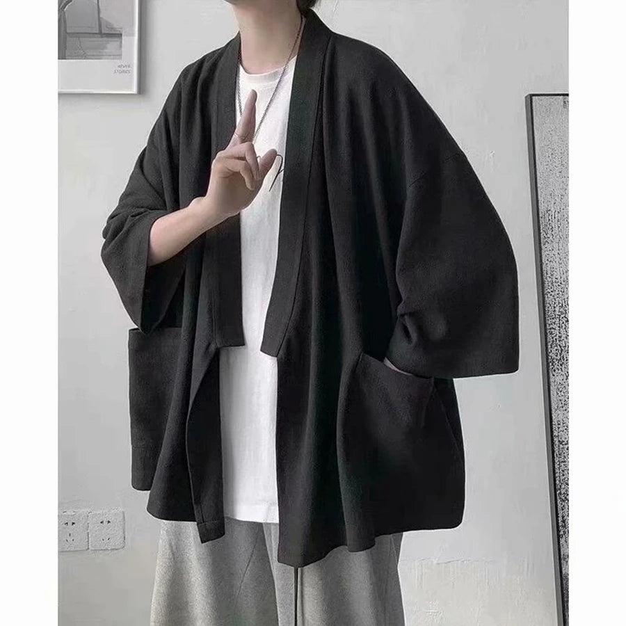 Veste Kimono Homme en Lin Léger