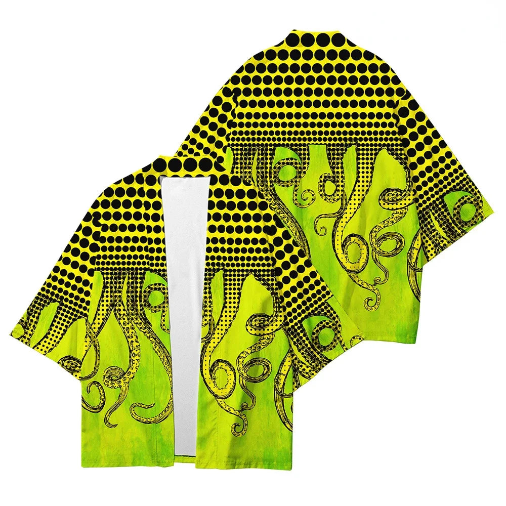 Cardigan Devilfish Style Streetwear Japonais Unisexe