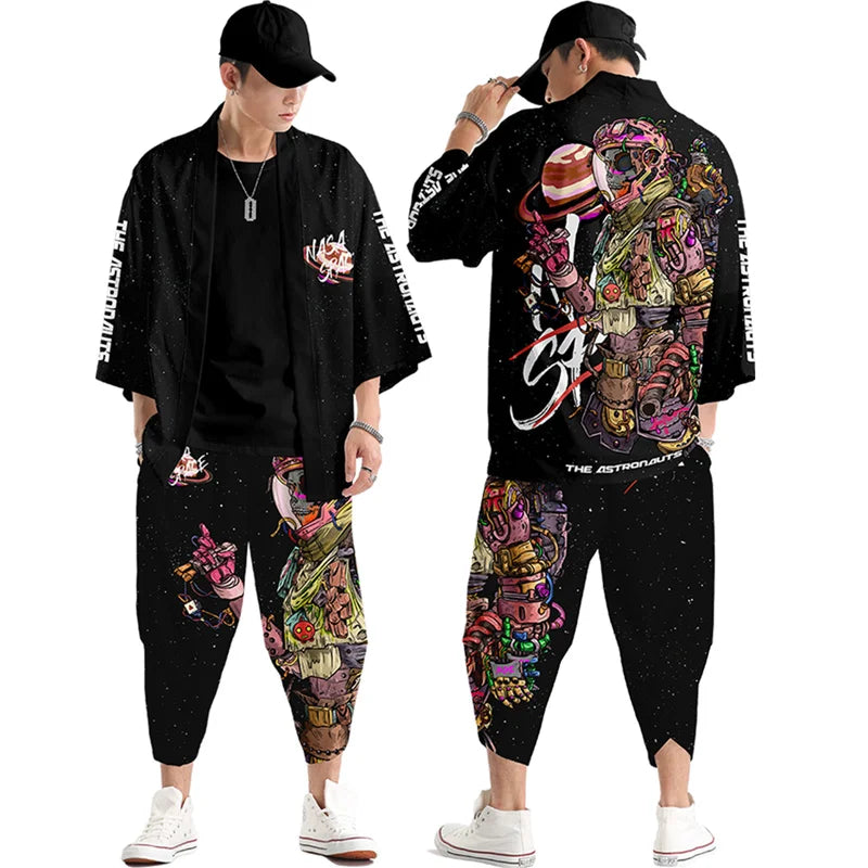 Pantalon Kimono Homme Imprimé Astronome