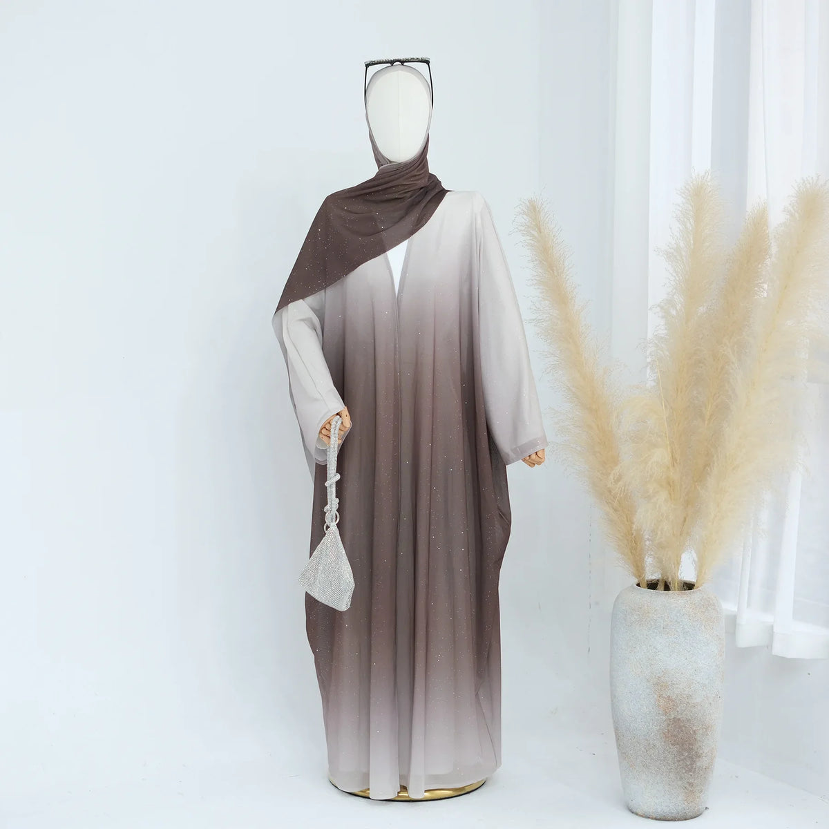 Abaya Cardigan Long Scintillant Dubaï Chic