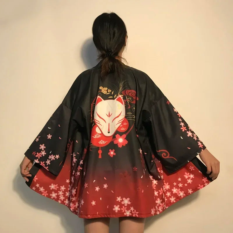 Kimono traditionnel japonais pour femmes, vêtements asiatiques, Cardigan de Cosplay à la mode pour hommes et femmes, plage en plein air, tendance Haori Yukata