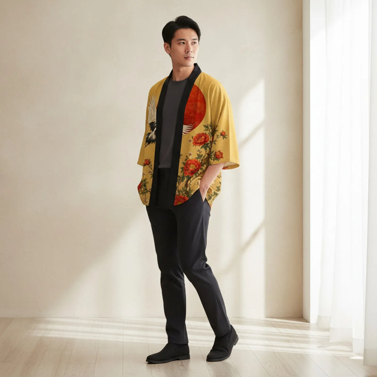 Kimono Haori Dragon & Grue - Style Harajuku