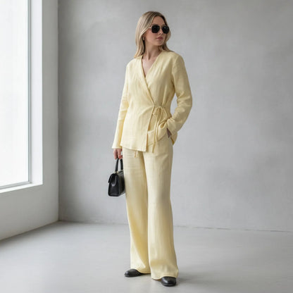 Ensemble Kimono & Pantalon Large Femme Chic & Confortable