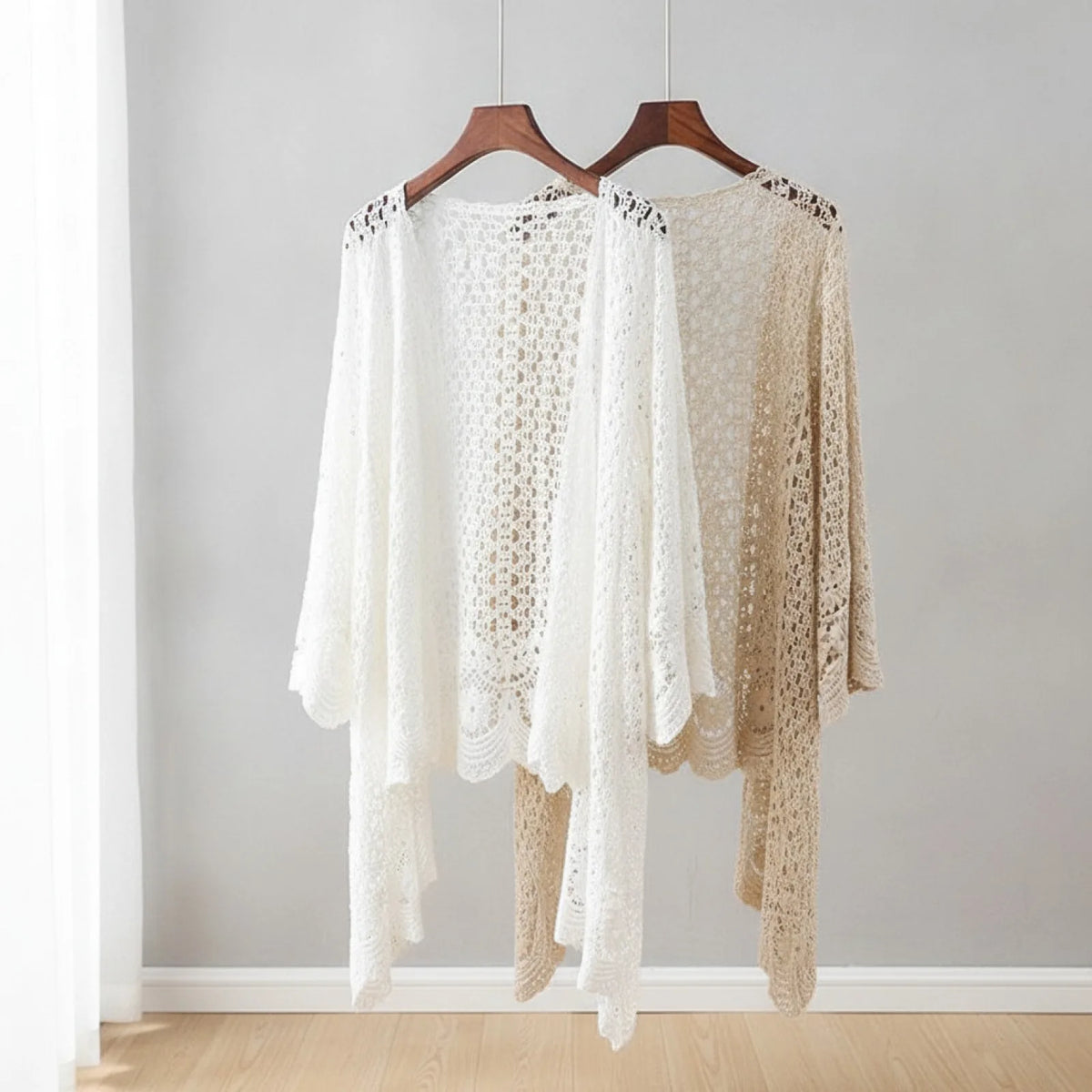 Kimono Cardigan Bohème Dentelle Crochetée