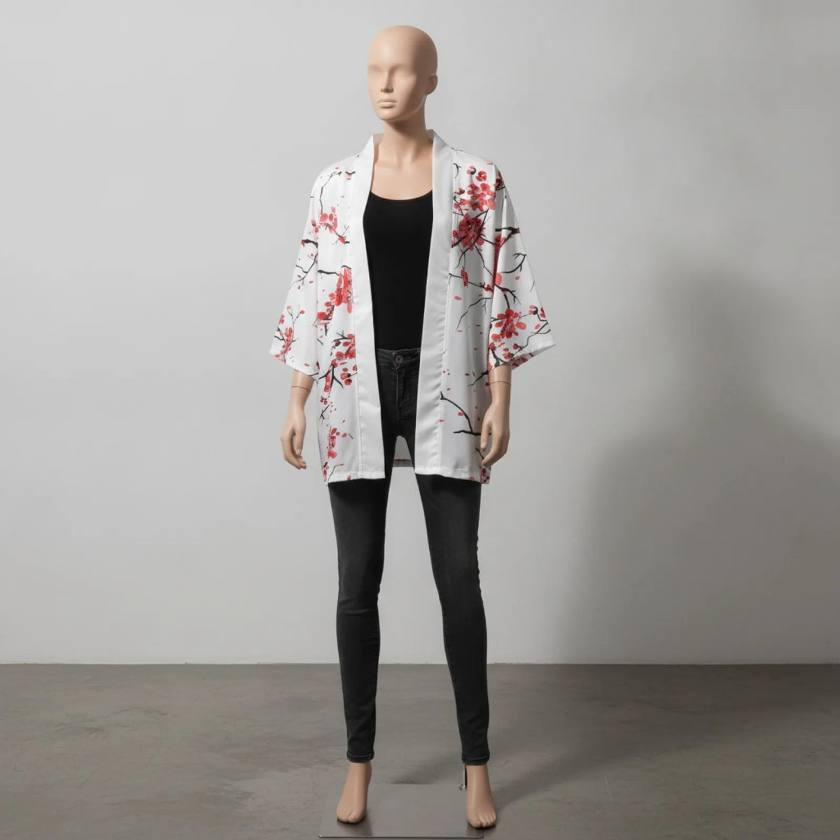 Kimono Fleur de Prunier Harajuku Unisexe