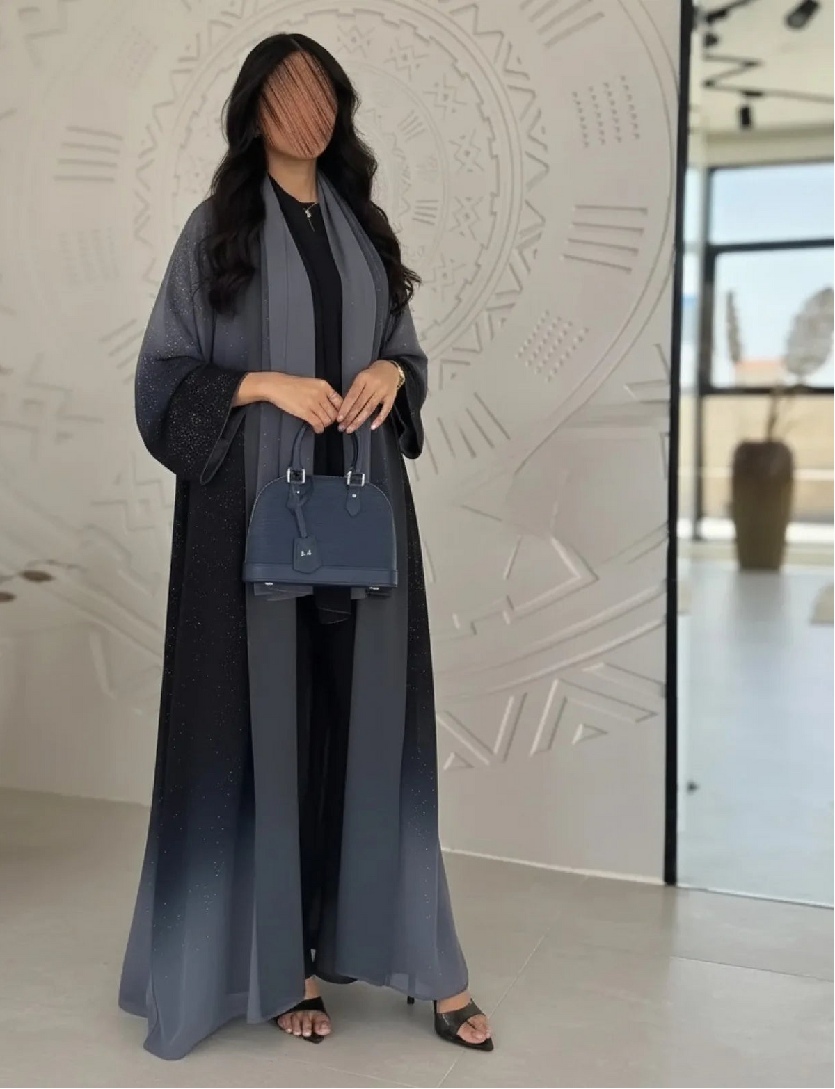 Abaya Cardigan Long Scintillant Dubaï Chic
