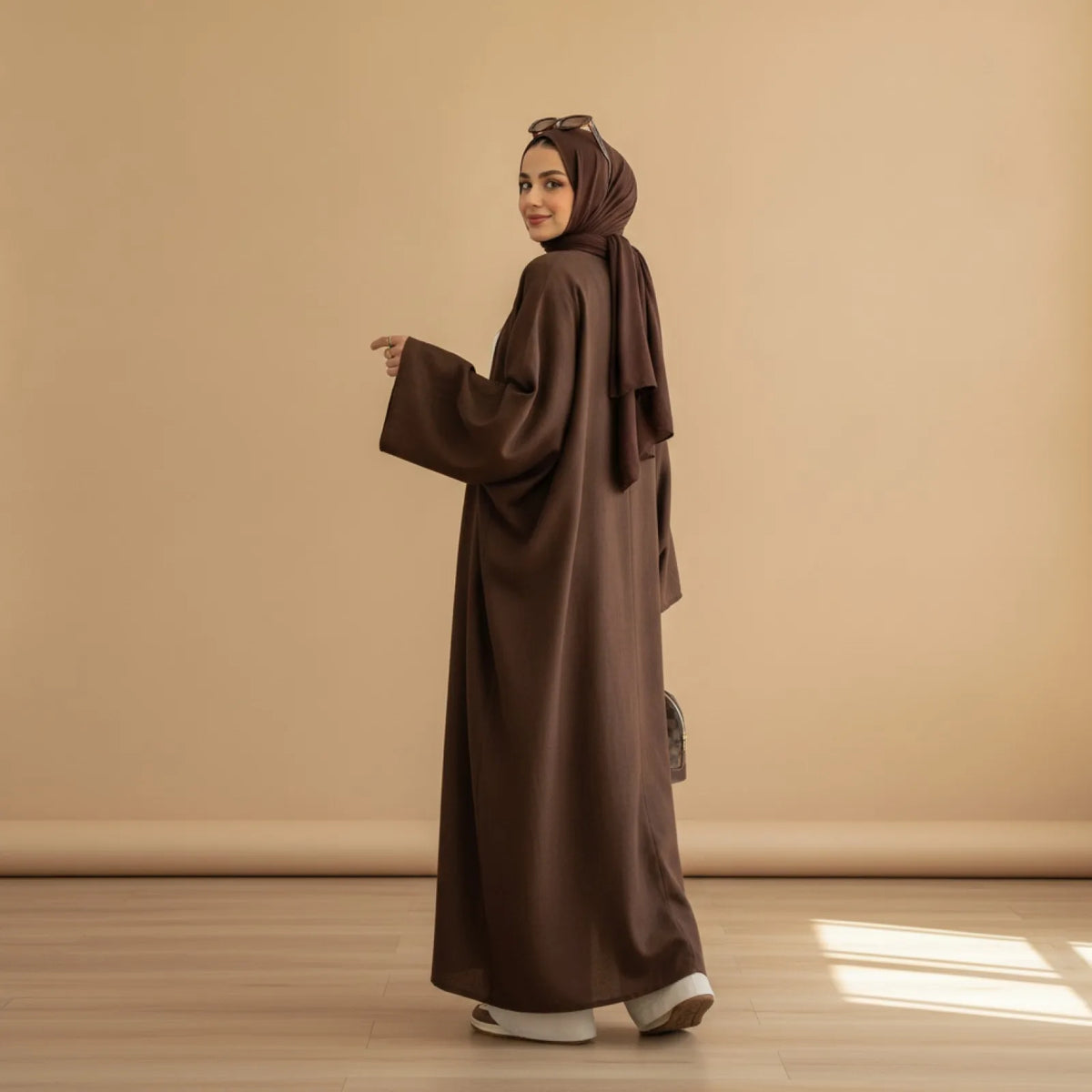 Kimono Chauve-Souris Coton Lin Style Abaya Dubaï