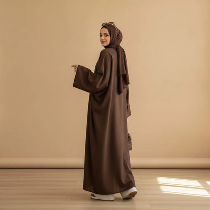 Kimono Chauve-Souris Coton Lin Style Abaya Dubaï