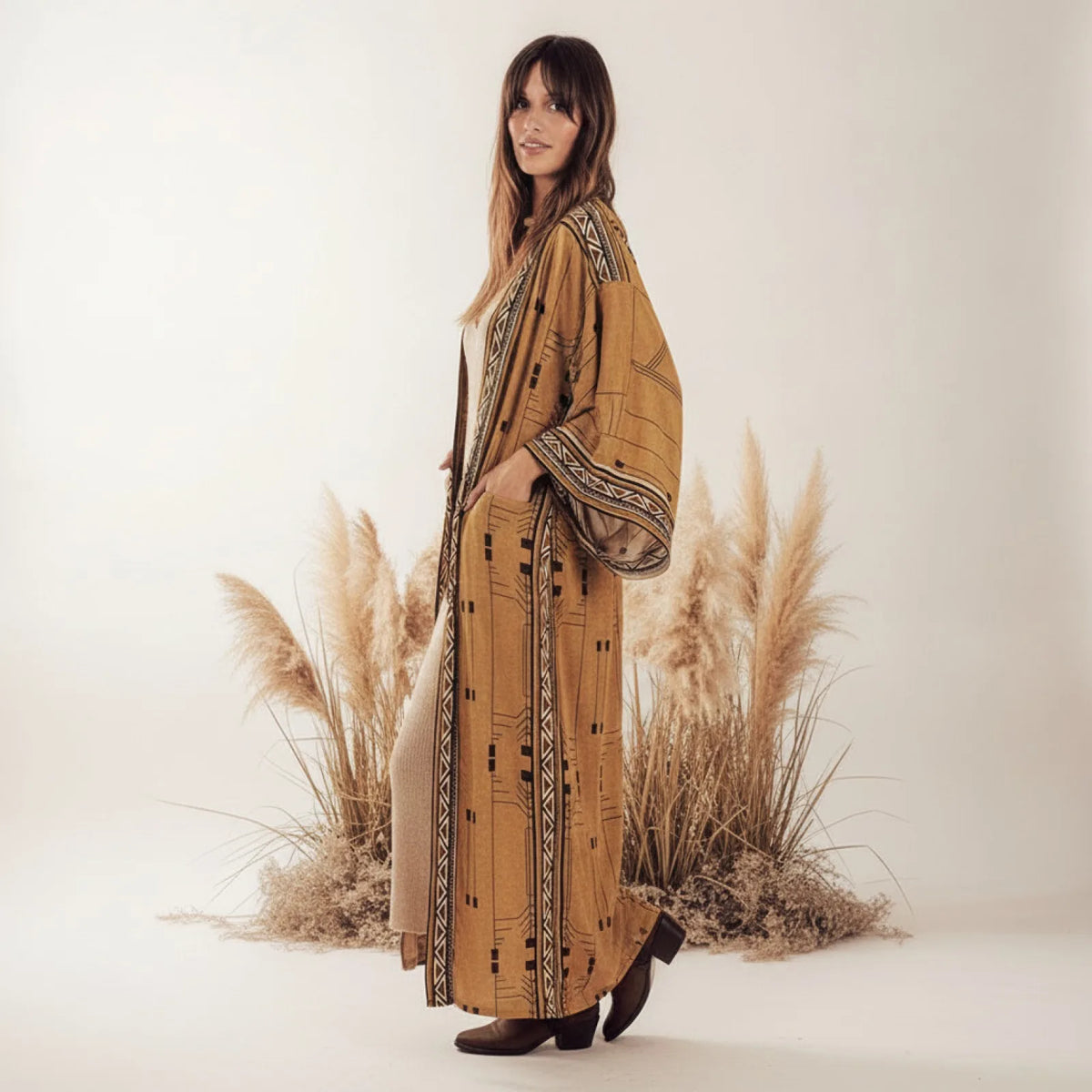 Robe Kimono Bohème Chic Imprimée