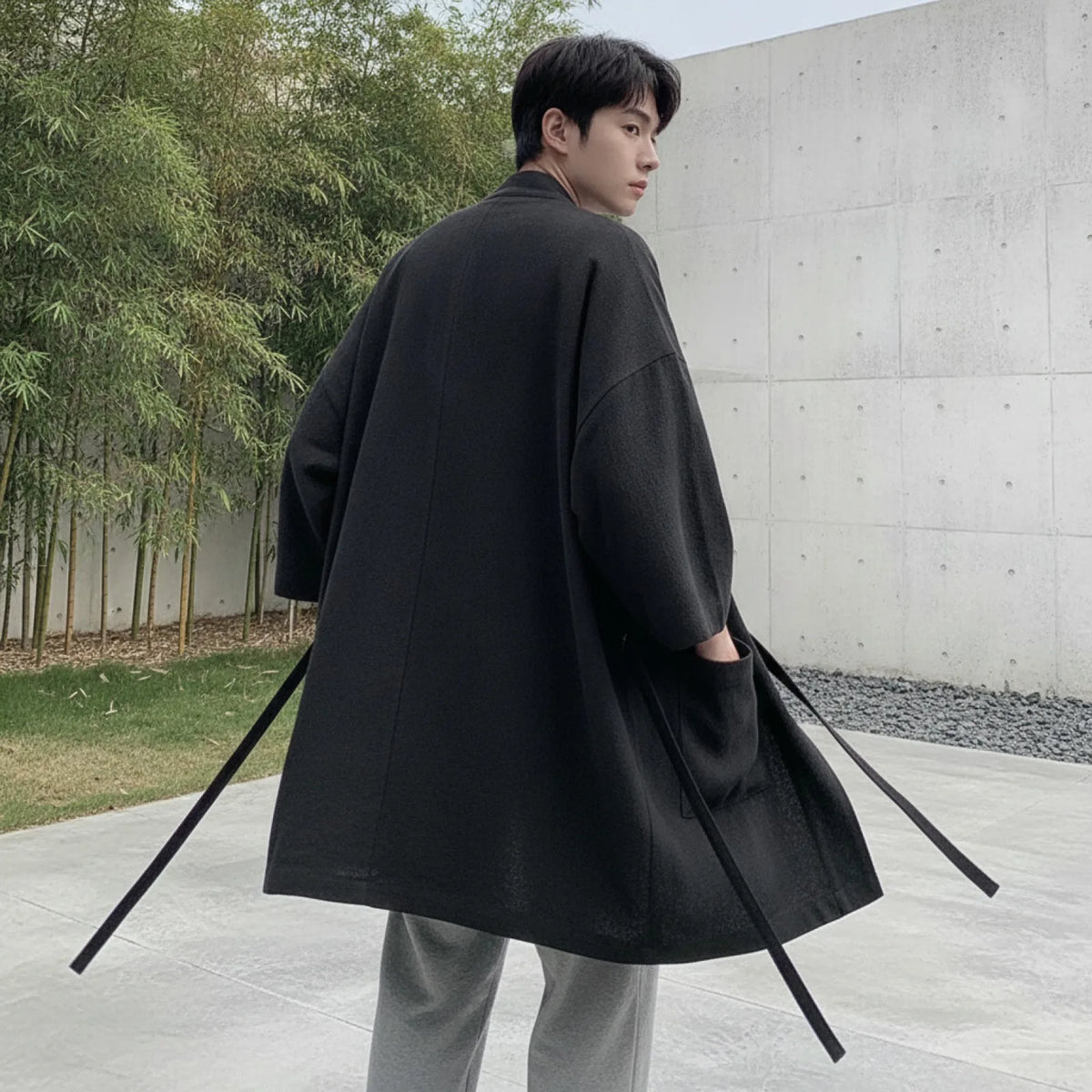 Veste Kimono Homme en Lin Léger