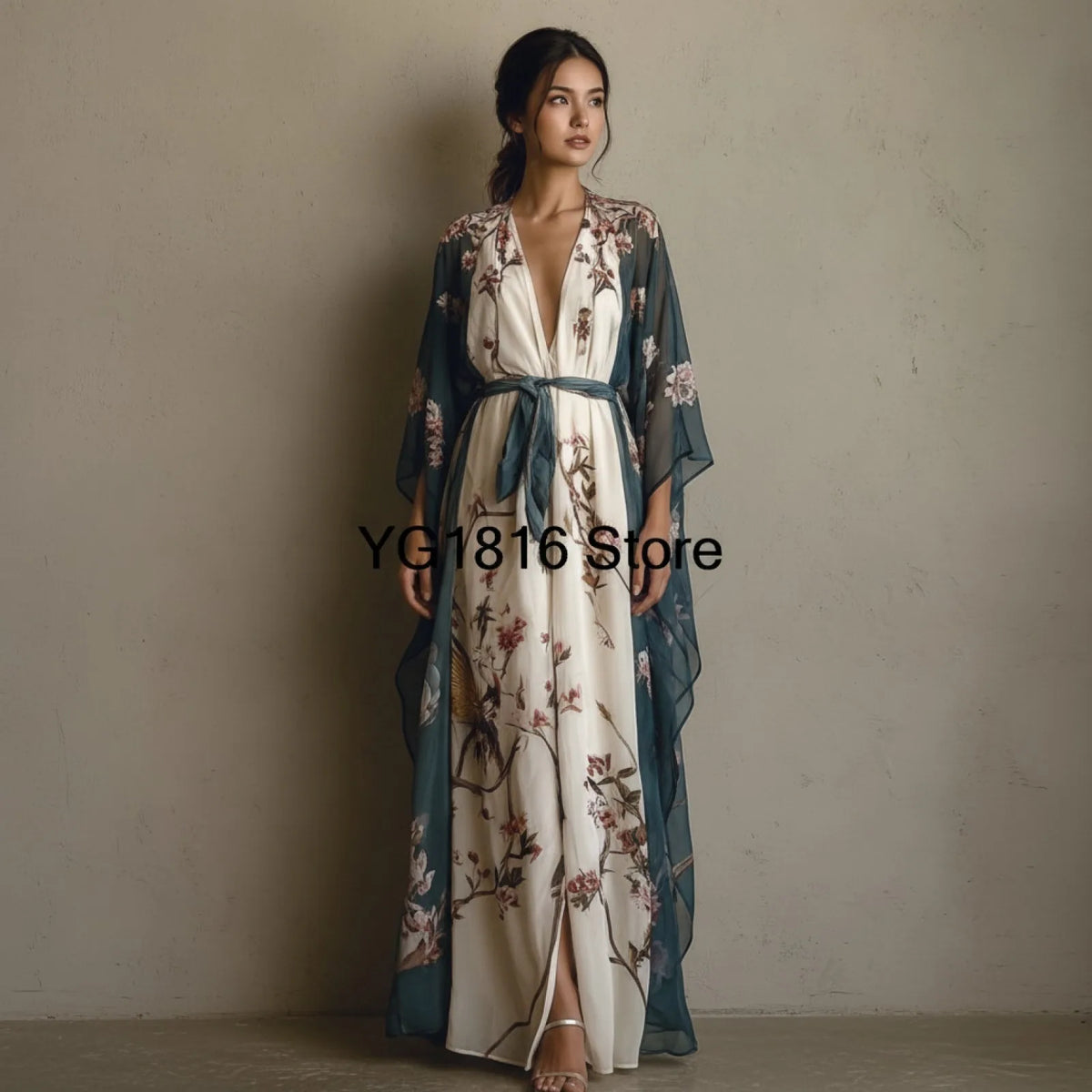 Robe Kimono Orientale Fleur & Grue Y2K
