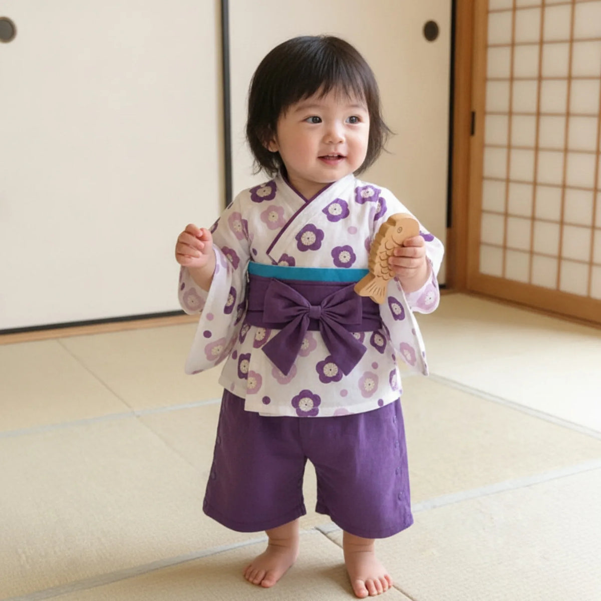 Kimono Yukata Enfant Fleur de Cerisier