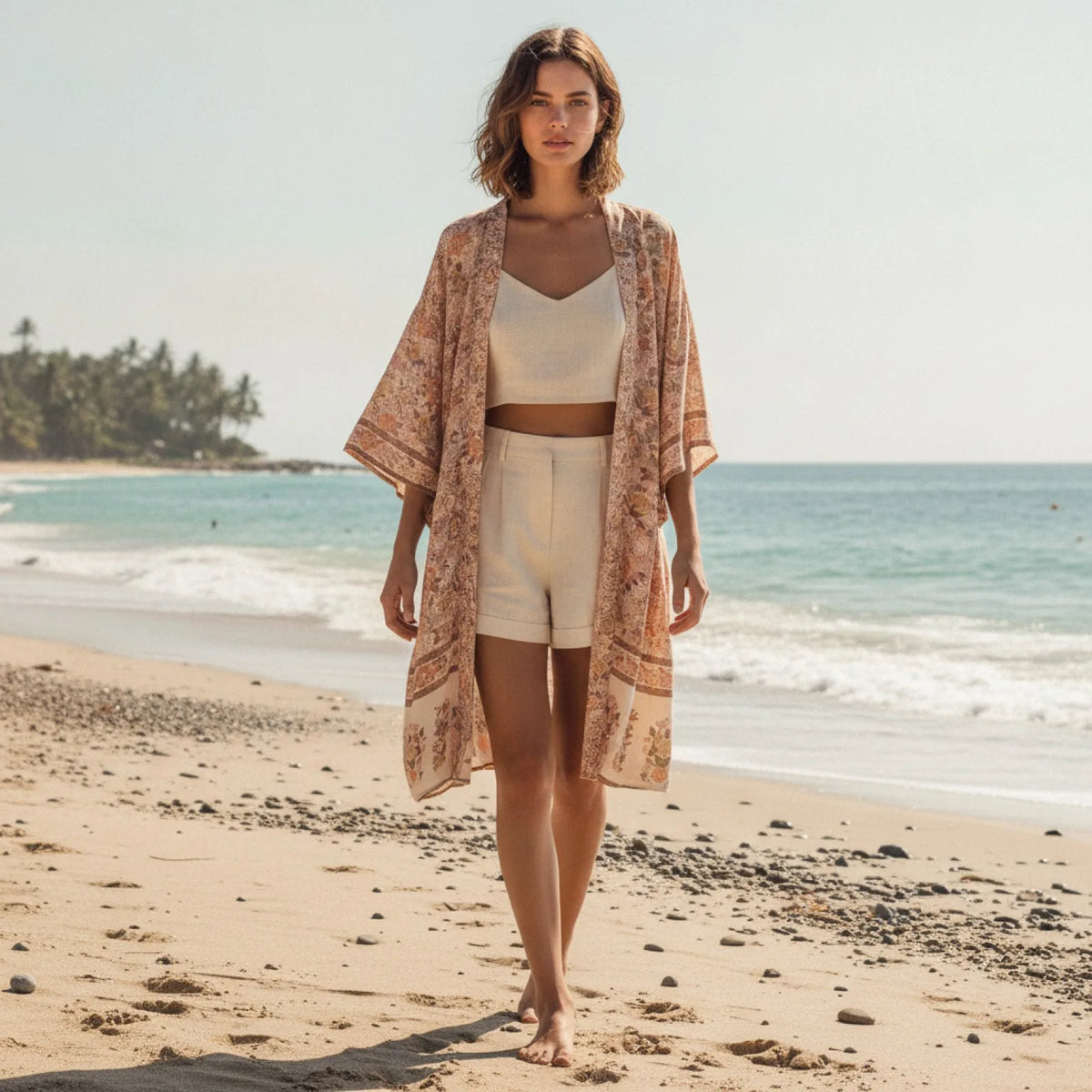 Kimono Bohème Fleuri - Chic & Léger