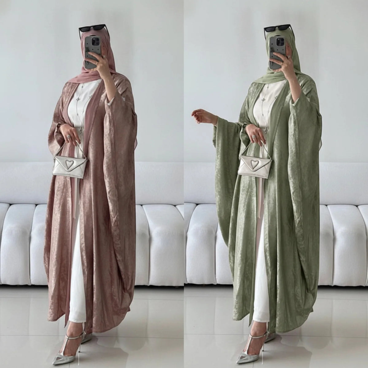 Abaya Kimono Satin Brillant Luxe