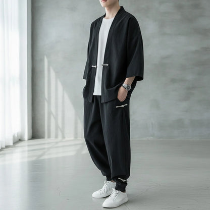 Kimono Haori Homme Rétro Style Tang