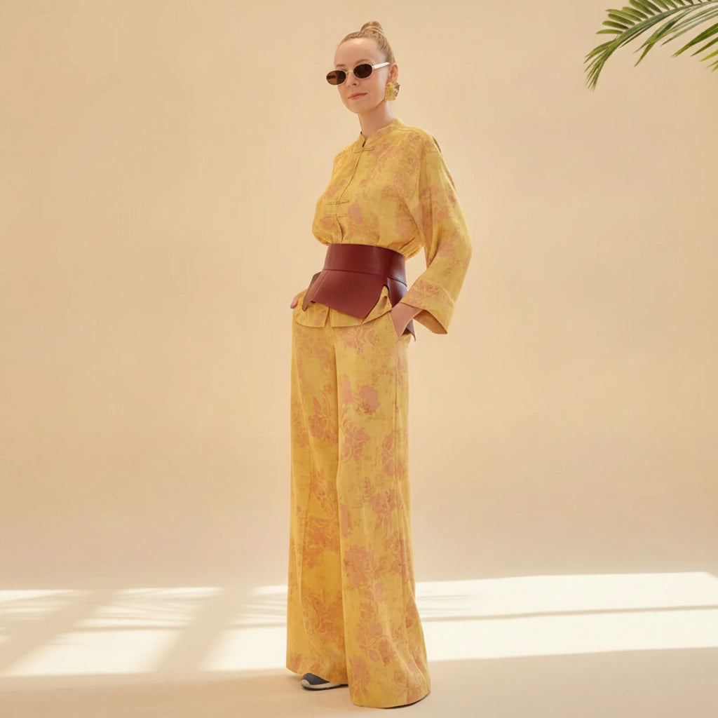 Ensemble KONDALA : Kimono & Pantalon Large Bohème Chic