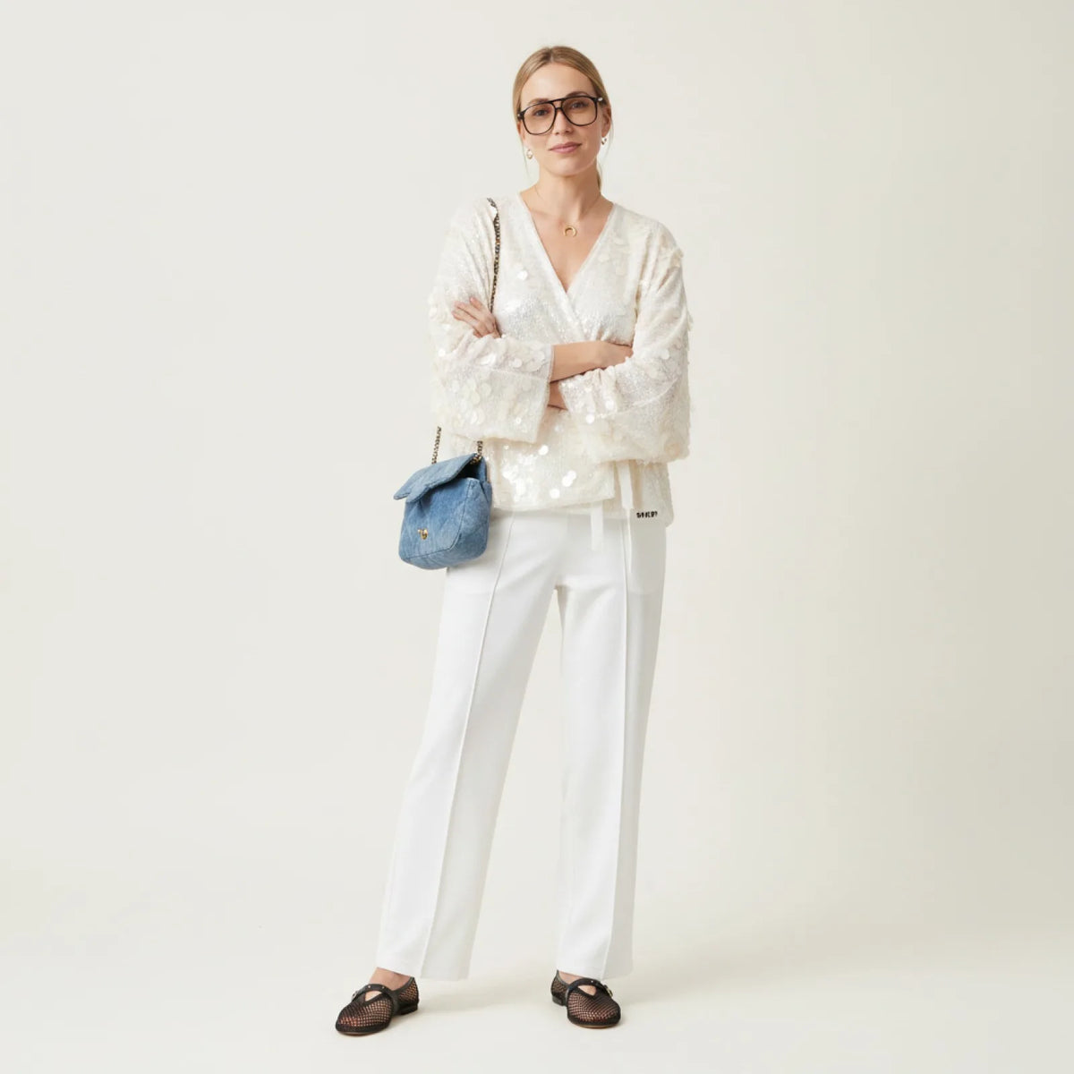 Veste Kimono Pailletée YENKYE Femme