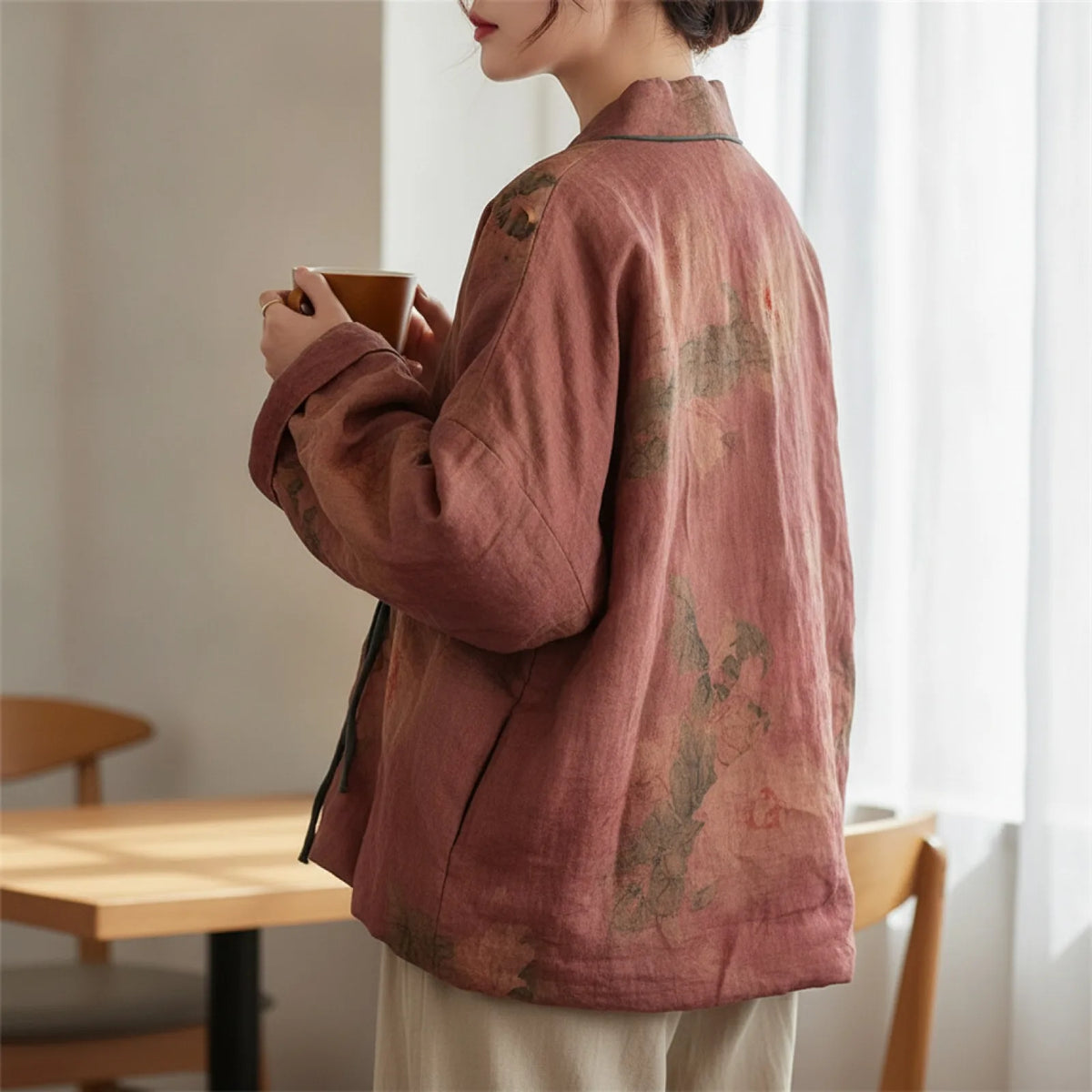 Kimono Vintage Imprimé Coton Rembourré