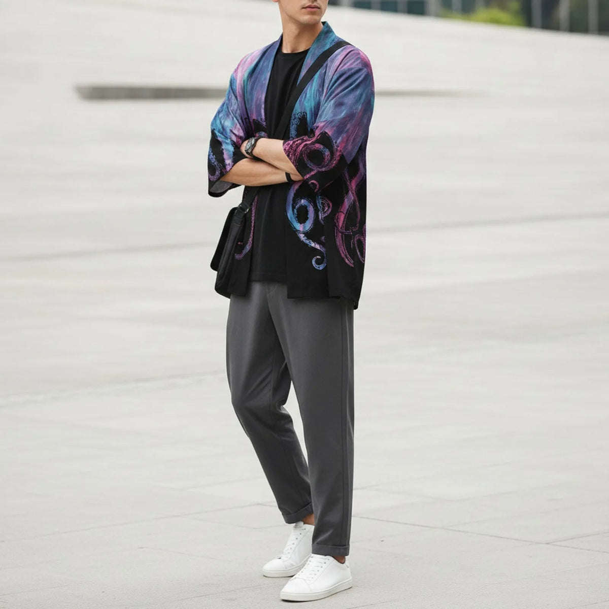 Cardigan Devilfish Style Streetwear Japonais Unisexe