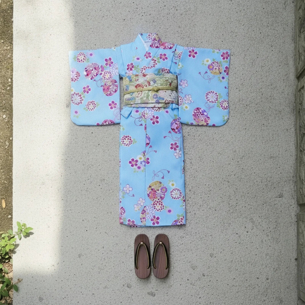 Kimono Yukata Enfant Imprimé Floral Japonais