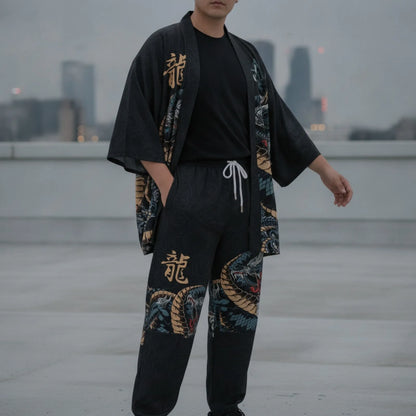 Ensemble Kimono Dragon Unisexe Grande Taille