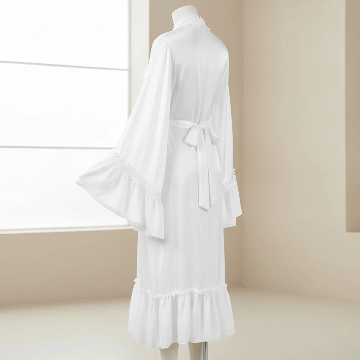 Kimono Satin Dentelle Femme - Luxe & Confort Quotidien