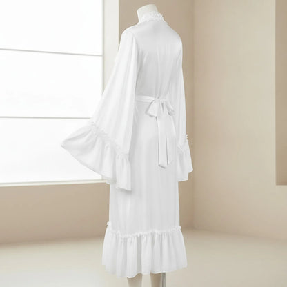 Kimono Satin Dentelle Femme - Luxe & Confort Quotidien