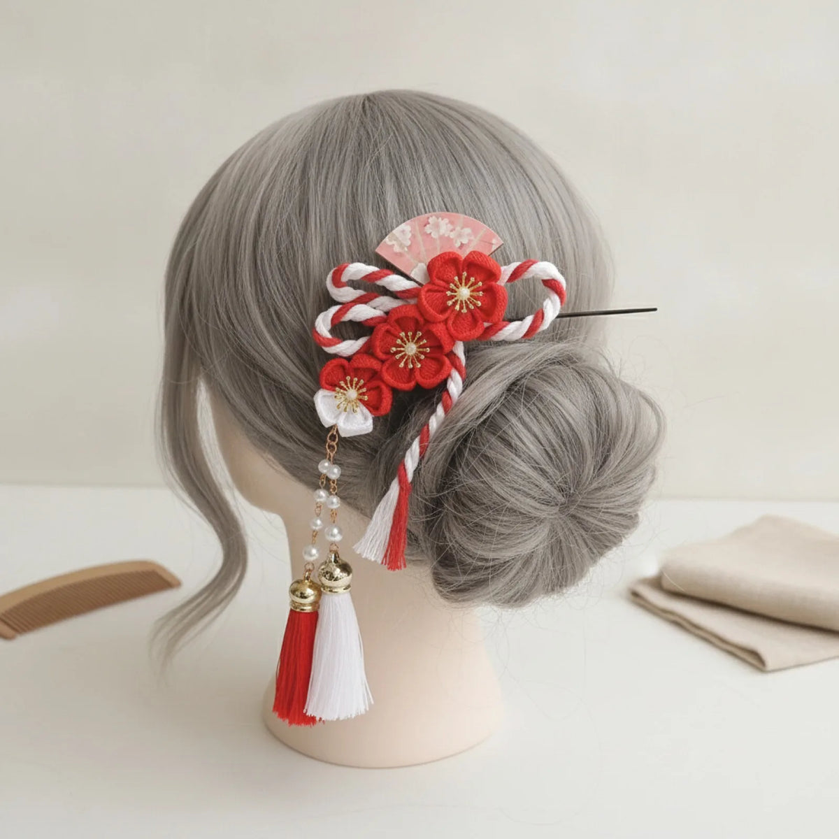 Barrettes Fille Style Japonais Harajuku Fleurs de Cerisier