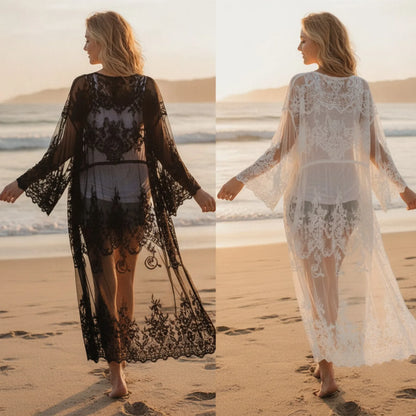 Kimono Bohème Mousseline & Dentelle