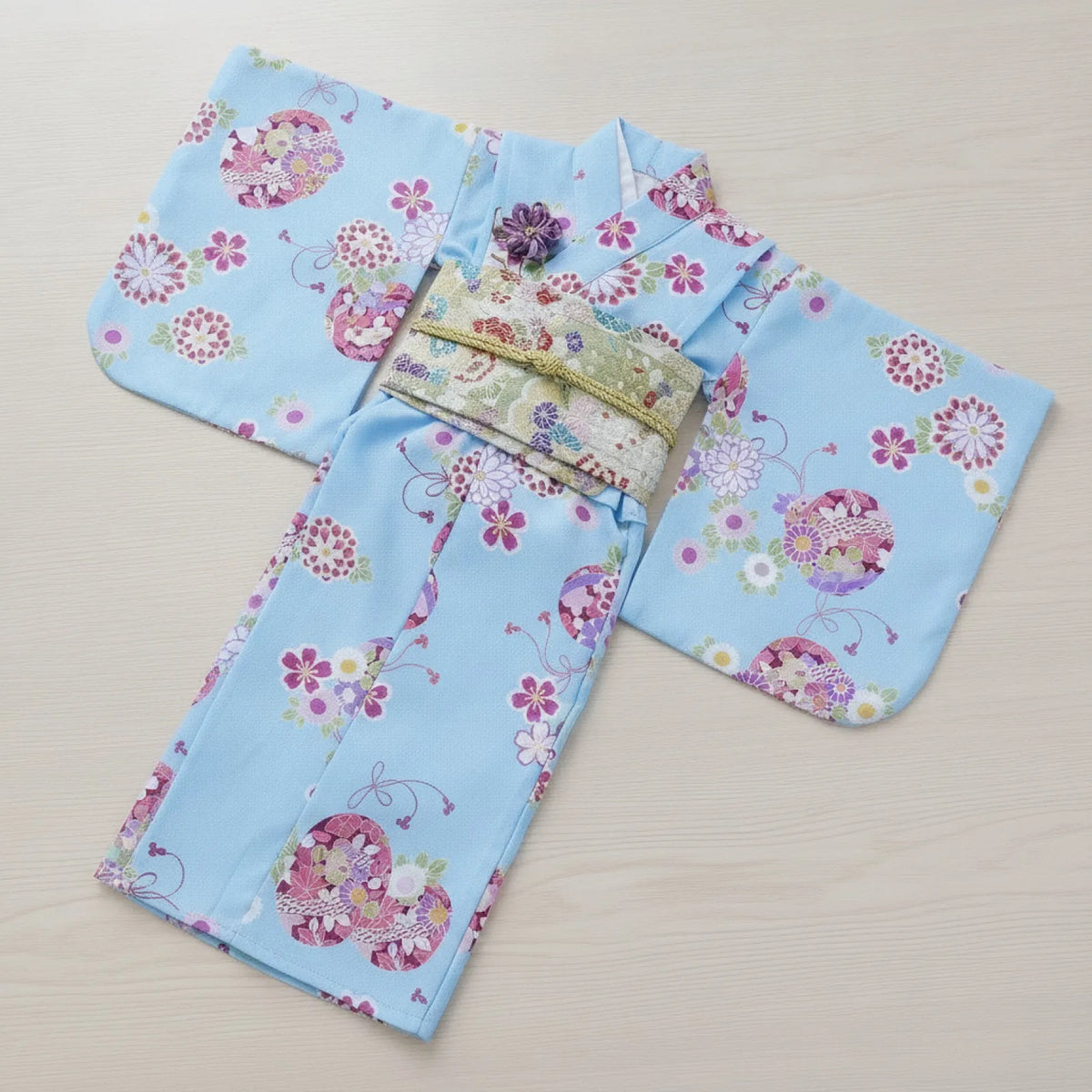 Kimono Yukata Enfant Imprimé Floral Japonais