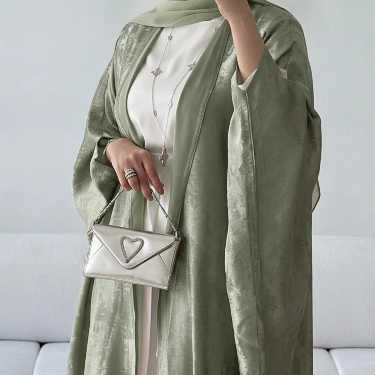 Abaya Kimono Satin Brillant Luxe