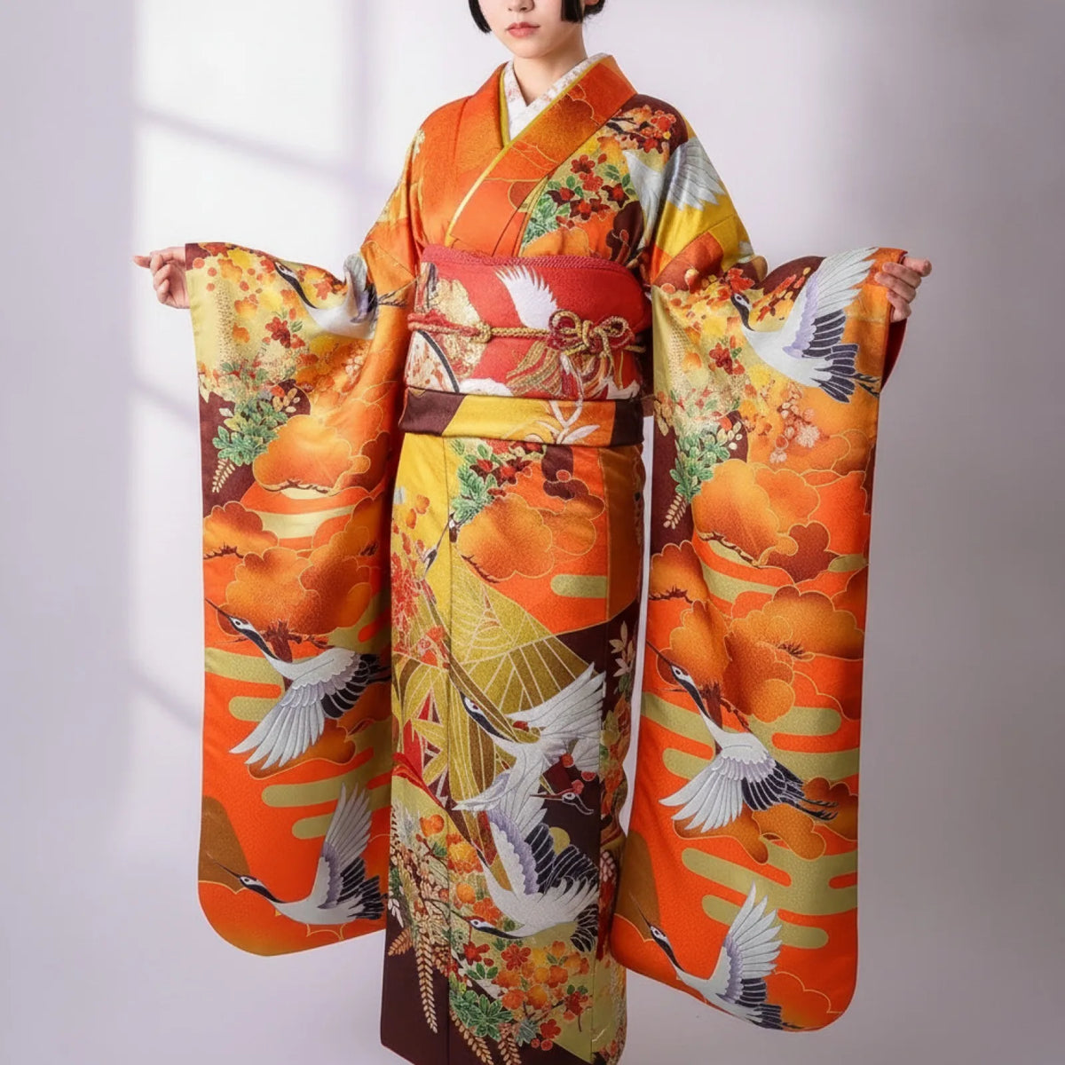 Robe Kimono Florale Japonaise Élégante