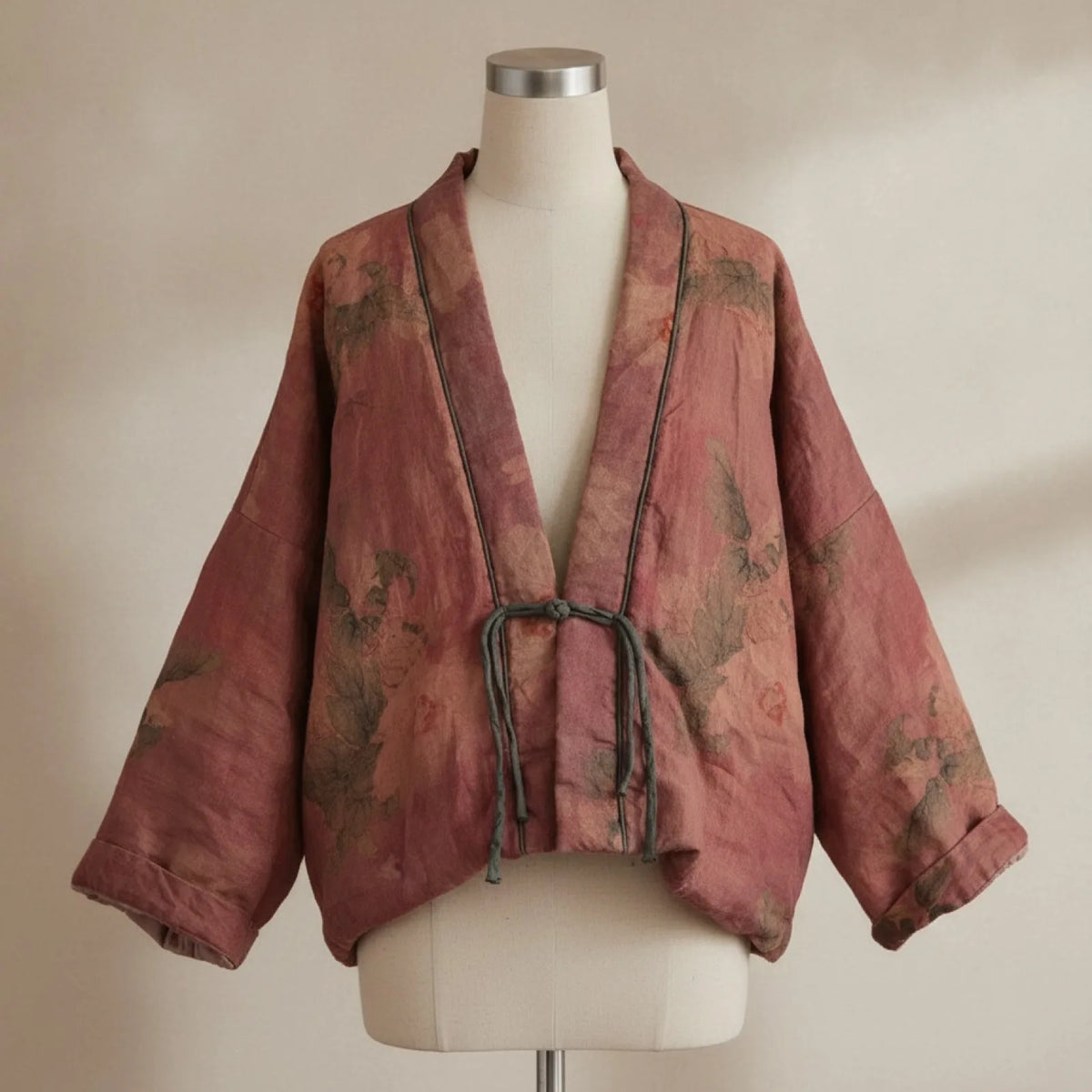 Kimono Vintage Imprimé Coton Rembourré