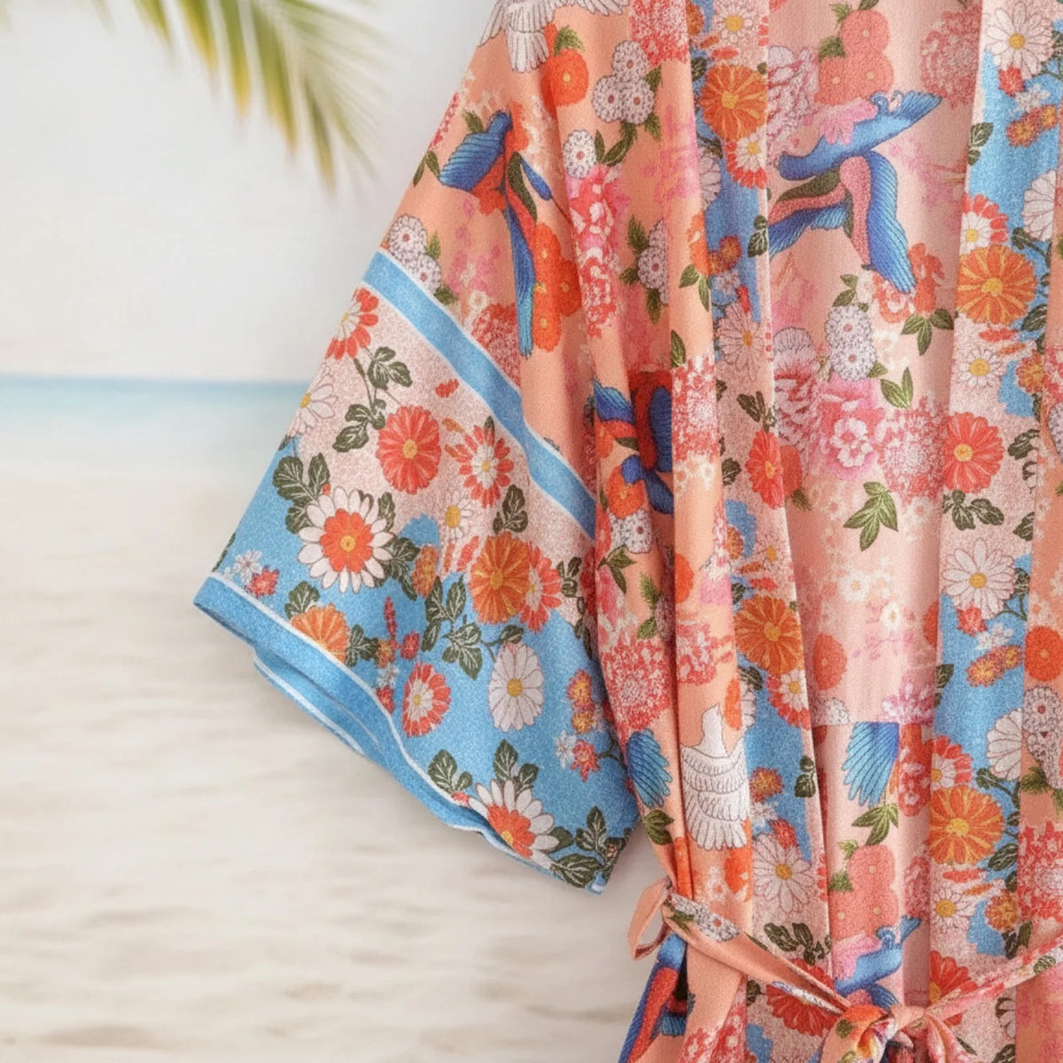 Kimono Bohème Chic Rayonne Floral Femme